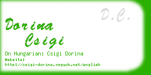 dorina csigi business card